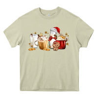 Mossy Christmas Milk and Cookie Latte Coffee Cups Heavy Core Tee - MaliasSmallBusiness