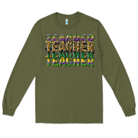 Army Green teacher mardi gras Long Sleeve Tee - CowGirlArtShop