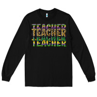 Black teacher mardi gras Long Sleeve Tee - CowGirlArtShop