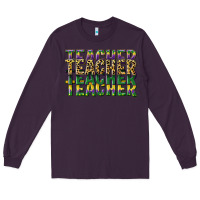 Plum teacher mardi gras Long Sleeve Tee - CowGirlArtShop