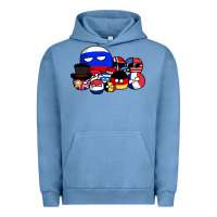 Pigment Pebble Blue countryballs pullover Urban Hoodie - tuanDangUi