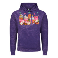 Cloud Purple Pink gingerbread coffee cups Vintage Hoodie - texasbilliewilder