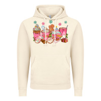Vintage Artic Pink gingerbread coffee cups Vintage Hoodie - texasbilliewilder