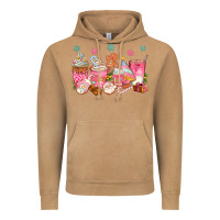 Vintage Camel Pink gingerbread coffee cups Vintage Hoodie - texasbilliewilder