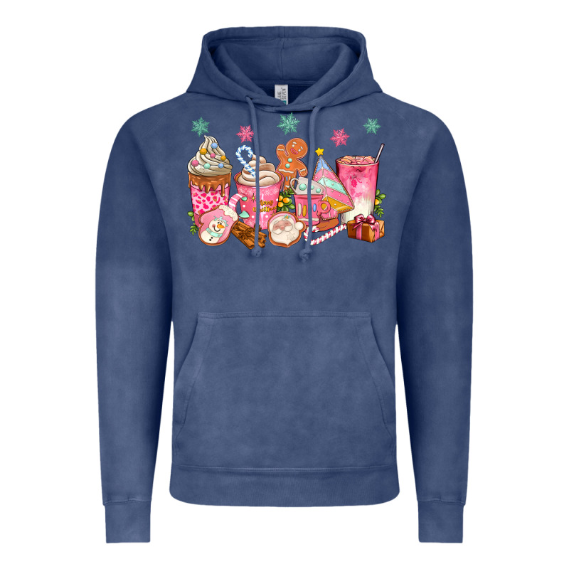 Pink Gingerbread Coffee Cups Vintage Hoodie by texasbilliewilder | Teevron