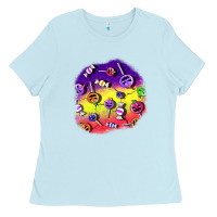 Baby Blue halloween candy  patches Ladies Tee - BundleAndBundleShop