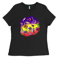 Black halloween candy  patches Ladies Tee - BundleAndBundleShop