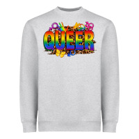 Heather Grey queer Heavyweight Sweatshirt - FaDigitalArtStudio