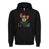 Black proud latina Zipper Hoodie - BundleAndBundleShop