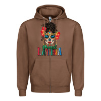 Chestnut proud latina Zipper Hoodie - BundleAndBundleShop