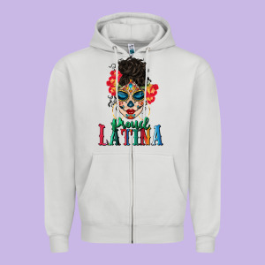Proud Latina Zipper Hoodie Designed By Bundleandbundleshop