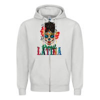 Dove Grey proud latina Zipper Hoodie - BundleAndBundleShop