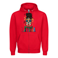 Red proud latina Zipper Hoodie - BundleAndBundleShop