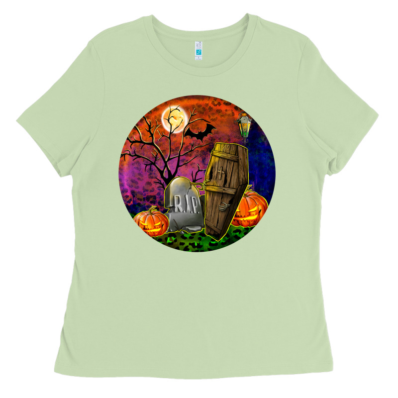 Halloween Round Ladies Tee by BundleAndBundleShop | Teevron