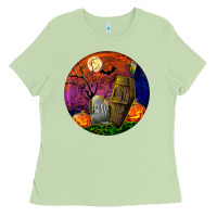 Matcha halloween round Ladies Tee - BundleAndBundleShop