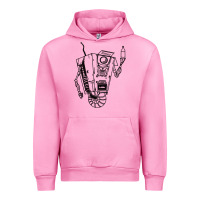 Fuchsia Pink b&w claptrap   borderlands Urban Hoodie - tuanDangUi