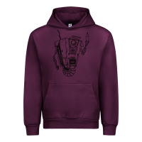 Mauve Wine b&w claptrap   borderlands Urban Hoodie - tuanDangUi