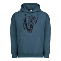 Pigment Midnight Navy b&w claptrap   borderlands Urban Hoodie - tuanDangUi
