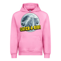 Fuchsia Pink catch a ride to the moon and back Urban Hoodie - tuanDangUi