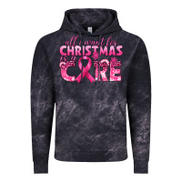 Cloud Black all i want for christmas is a cure breast cancer Vintage Hoodie - texasbilliewilder