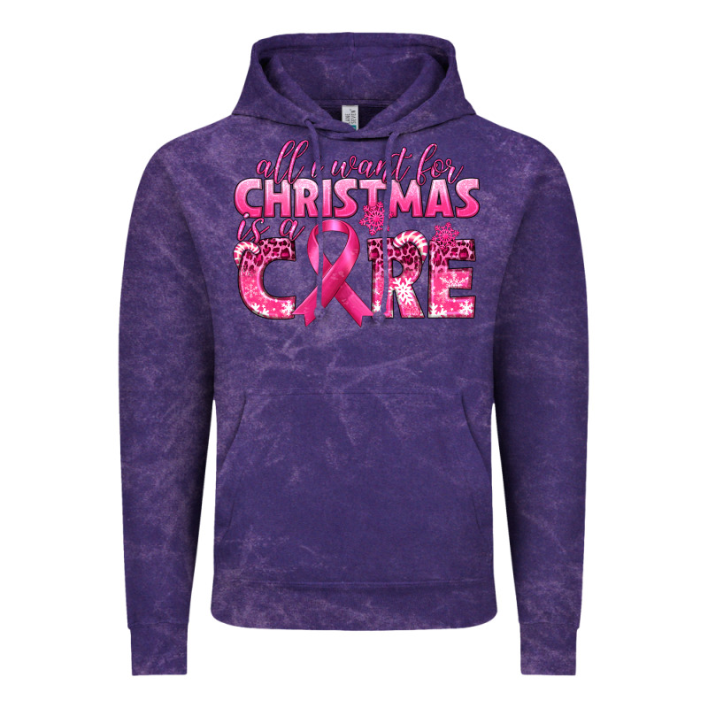 All I Want For Christmas Is A Cure Breast Cancer Vintage Hoodie by texasbilliewilder | Teevron