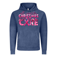 Vintage Denim all i want for christmas is a cure breast cancer Vintage Hoodie - texasbilliewilder
