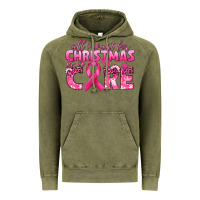 Vintage Olive all i want for christmas is a cure breast cancer Vintage Hoodie - texasbilliewilder