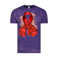 Cloud Purple Red ribbon with boxing gloves Vintage Tee - NancyCooperArtShop