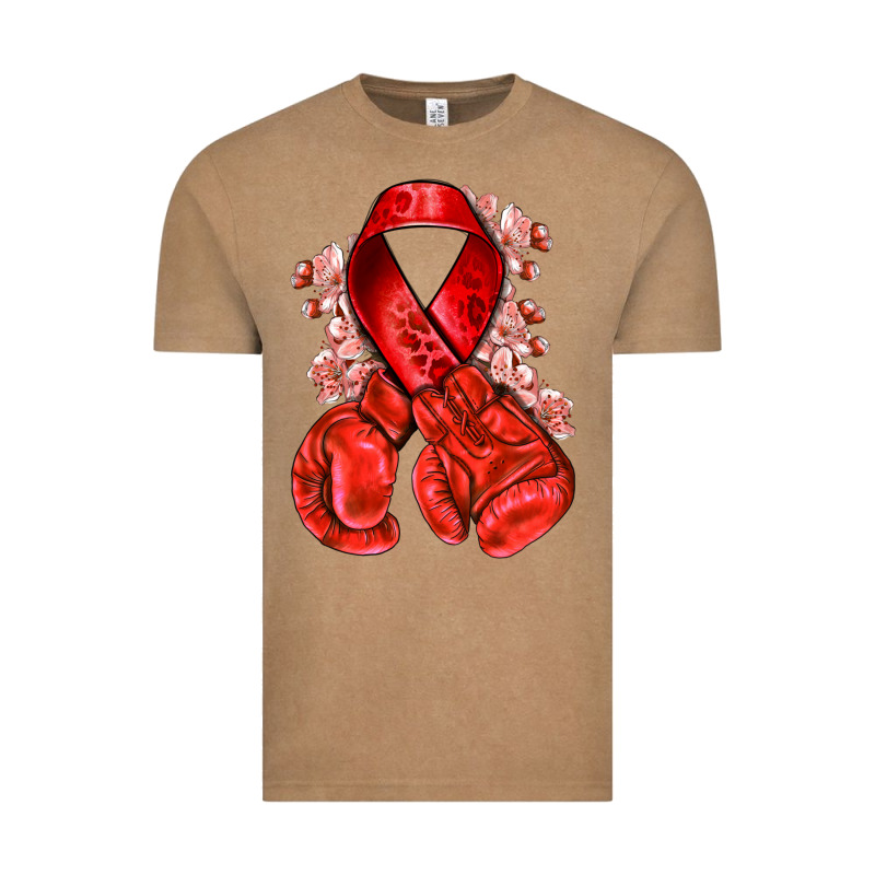 Red Ribbon With Boxing Gloves Vintage Tee by NancyCooperArtShop | Teevron