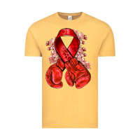Vintage Mustard Red ribbon with boxing gloves Vintage Tee - NancyCooperArtShop