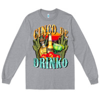 Heather Grey cinco de drinko cinco de mayo Long Sleeve Tee - CowGirlArtShop