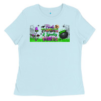 Baby Blue thick thighs and spooky vibes libbey glass Ladies Tee - BundleAndBundleShop