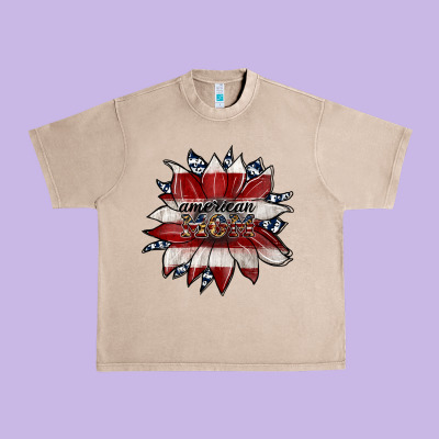 American Mom Urban Heavy Tee Designed By Jahusdesignshop
