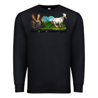 Black Peace Love Cashmere Goat Premium Sweatshirt - LillyAllenDesigns