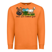 Carrot Peace Love Cashmere Goat Premium Sweatshirt - LillyAllenDesigns