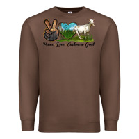 Chestnut Peace Love Cashmere Goat Premium Sweatshirt - LillyAllenDesigns