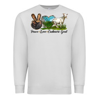 Dove Grey Peace Love Cashmere Goat Premium Sweatshirt - LillyAllenDesigns