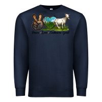 Navy Peace Love Cashmere Goat Premium Sweatshirt - LillyAllenDesigns