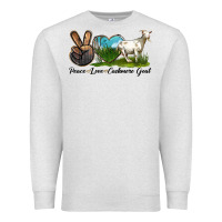 Peace Love Cashmere Goat Premium Sweatshirt | Teevron