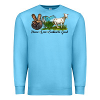 Ocean Blue Peace Love Cashmere Goat Premium Sweatshirt - LillyAllenDesigns