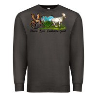 Smoke Peace Love Cashmere Goat Premium Sweatshirt - LillyAllenDesigns