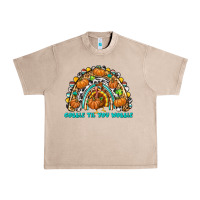 French Oak Gobble Til You Wobble with Rainbow Urban Heavy Tee - texasbilliewilder