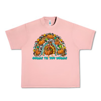 Salmon Gobble Til You Wobble with Rainbow Urban Heavy Tee - texasbilliewilder