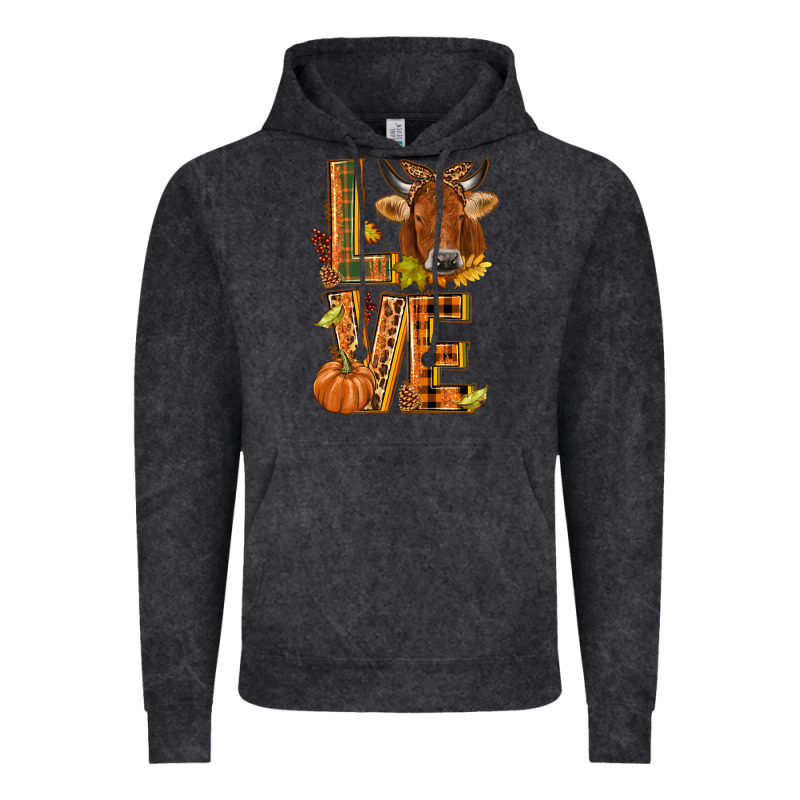 Love Fall Cow Vintage Hoodie by NancyCooperArtShop | Teevron