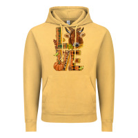 Vintage Mustard Love fall cow Vintage Hoodie - NancyCooperArtShop