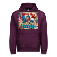 Mauve Wine tastes like freedom 4th of july Urban Hoodie - BarkalooDesign