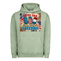 Pigment Oil Green tastes like freedom 4th of july Urban Hoodie - BarkalooDesign