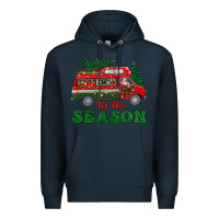 Navy christmas 'tis the season Premium Hoodie - BundleAndBundleShop