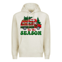 Oatmeal Heather christmas 'tis the season Premium Hoodie - BundleAndBundleShop