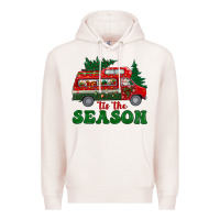 Pale Pink christmas 'tis the season Premium Hoodie - BundleAndBundleShop